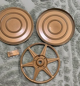 Compco - 8 400' Metall Filmrolle & Dose. 12 Sets Kodak Super 8 Spleißband - Bild 1 von 10