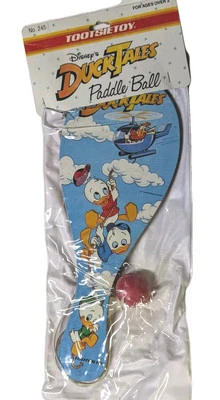 Винтажный мяч для весла Tootsietoy Disney Duck Tales оригинальная упаковка  - Изображение 1 из 2
