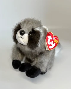 Peluche TY Beanie Baby Snoops The Raccoon 2004 6"" como nuevo - Imagen 1 de 11