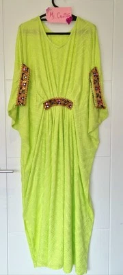 Maxi Vestido Kaaftán Bordado, Vestido de Fiesta, Vestido de Novia, Elegante Foto 1 de 3