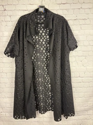 Cárdigan Skif Skifo OS Negro De Gran Tamaño Boho Lagenlook Artístico Skifo Foto 1 de 4