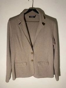 Lauren Ralph Lauren Damen Black Label Beige Cardigan Blazer Strick Jacke 2XL   - Bild 1 von 9