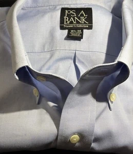 ๐บ๐ฒ Jos A Bank Traveler Traditional Fit Shirt 18.5x36 Light Blue B-11 - Picture 1 of 15
