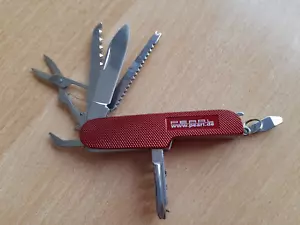 Pearl Taschenmesser mit mehreren Funktionen, rot-silberfarben, 9cm - Bild 1 von 8