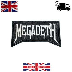 Rock/Heavy Metal Patch - New - Megadeth - Black/white Logo - Picture 1 of 2