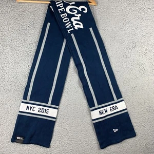 New Era 2015 Pinstripe Bowl New York NYC Navy Blue White Gray Scarf Brand NWOT - Picture 1 of 7