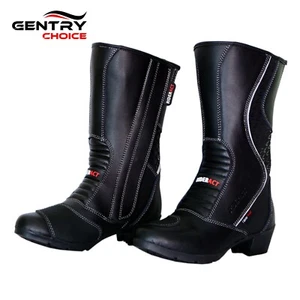 RIDERACT® Women Motorcycle Boots Waterproof Ladies Motorbike Touring Shoes Black - Picture 1 of 8
