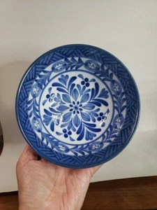 Porcelain China Dynasty White Blue Rice Bowl Signed China Blue White - Picture 1 of 6