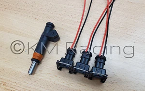 (3x) 2003-2011 Sea-Doo 4TEC Fuel Injector Connector Quick Disconnect Pigtails - Foto 1 di 4