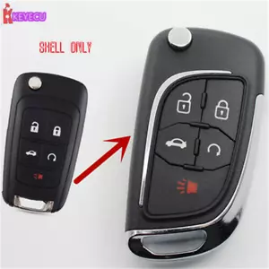 Modify Flip Remote Key Fob 5Btn Shell Case for Chevy Camaro Cruze Equinox Malibu - Foto 1 di 5