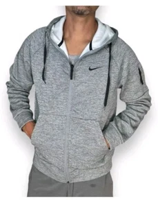Nike Therma Fit Felpa con Cappuccio Full Zip Fitness Top Uomo Taglia S-Alta DQ4830-063 Grigio - Foto 1 di 16