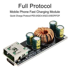 60W 6-35V DC auf USB C PD 3.0 QC4.0 A QC3.0 Fast Charge 12V 24V Step-Down - Bild 1 von 6