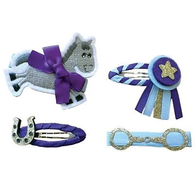 Equetech Gymkhana Luxury Hair Clips - Set Of 4 - Horsy Gift