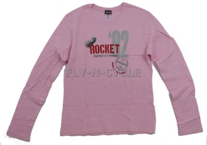 Closeout Joe Rocket Womens Rocketship Long Sleeve T-Shirt Pink Size Large Lrg Lg - Picture 1 of 1