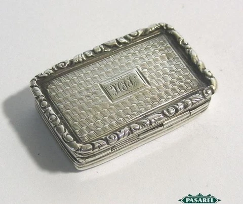 William IV Sterling Silver Vinaigrette Box By Joseph Willmore Birmingham 1836 Cover