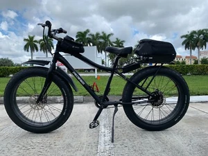 black ebike e-bike electric bike 48v fat tire Pedego trail tracker fender rack - Picture 1 of 12