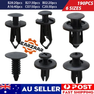 190x Car Body Trim Clips Fastener Rivet Retainer Bumper Panel Push Pin Kit Set - Picture 1 of 12