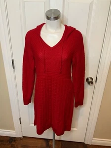 Vestito maglione rosso Athleta in maglia con cappuccio, taglia S - Foto 1 di 5