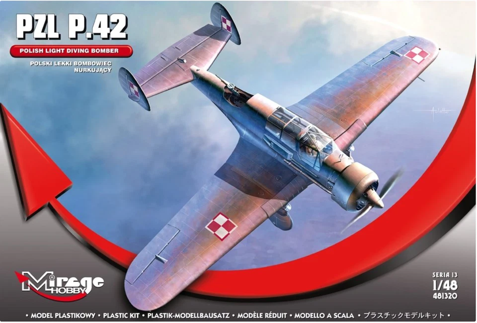 MIRAGE HOBBY MIRAGE 481320 1:48 PZL P.42 (POLISH LIGHT DIVING BOMBER)