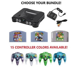 REFURBISHED N64 Nintendo 64 Console - CHOOSE BUNDLE! Mario, Mario Kart, or Smash - Picture 1 of 18