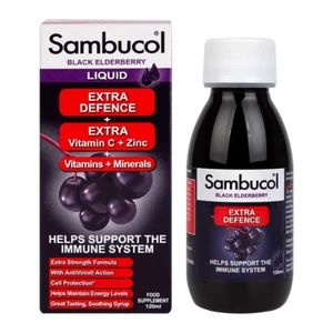 Sambucol Extra Defence For Immune Support 120ml Black Elderberry Liquid - Picture 1 of 4