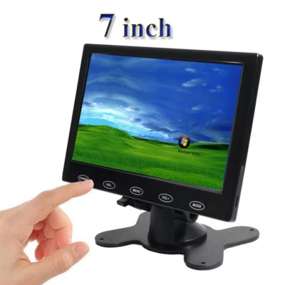7" Portable Monitor LCD Screen VGA AV HDMI Built-in Speaker for Raspberry Pi - Image 1 of 4