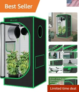 Grow Tent 24"x24"x48" 600D Mylar Hydroponic Indoor Grow Tents with Observatio... - Picture 1 of 10