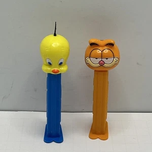 Vtg Pez Dispenser Lot 1980 Tweedy Bird and Garfield - Picture 1 of 4