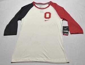Ohio State Buckeyes Nike maglia manica 3/4 taglia media maglione medio nuovo con etichette *LEGGI - Foto 1 di 10