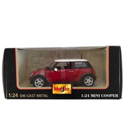 Maisto Special Edition 1:24 Mini Cooper Die-Cast Model Car Red/White 31219 NIB - Image 1 of 4