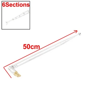 Antena Aérea Radio Telescópica FM AM 50 cm 6 Secciones Receptor Estéreo Portátil - Imagen 1 de 6