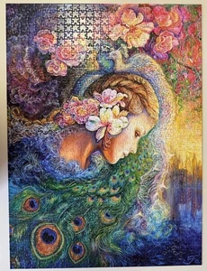 Josephine Wall Glitzerpuzzle PEACOCK DAZE 1000 Teile - vollständig - Bild 1 von 4