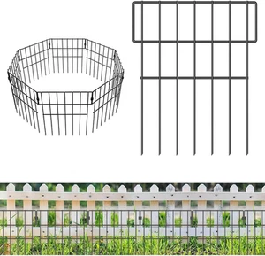Garden Animal Barrier Fence, 5 Pack No Dig Metal Wire Fencing Border, Decorat... - Picture 1 of 12