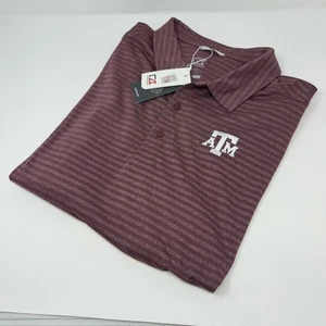 Neu mit Etikett Cutter & Buck NCAA Texas A&M Aggies Forge Bleistiftstreifen Poloshirt XL Drytec - Bild 1 von 6