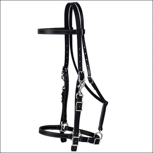73WL Black Western Tack Brahma Webb Horse Halter Bridle By Weaver Leather - Picture 1 of 4
