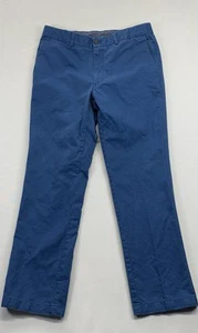 Charles Tyrwhitt Pants Mens 32x30 Blue Slim Fit Chino Flat Front Slacks - Picture 1 of 10