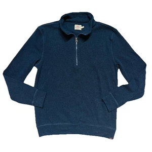Faherty Sweater Quarter Zip Navy Twill Mens XS Whitewater 1/4 Zip Long Sleeve - Picture 1 of 14