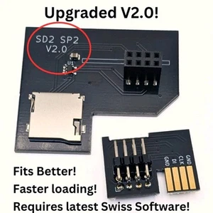 SD2SP2 2.0 PRO For Nintendo Gamecube Serial Port 2 Cover Swiss Version XENO - Picture 1 of 5