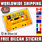 Retro Yellow Cassette Sticker / Vintage Old Skool Dub Jdm Euro 110Mm Wide