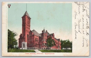 AK High School, Spokane, Washington, Vintage ungeteilt hinten Anfang 1900 - Bild 1 von 2
