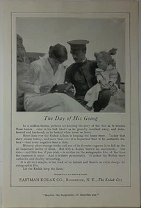 1918 Eastman Kodak Co. The Day of His Going Magazine Print Ad - Picture 1 of 1
