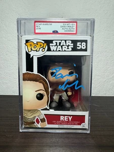 SIGNED FUNKO POP! STAR WARS - REY #58 PSA AUTHENTICATED - Free Shipping - Picture 1 of 6