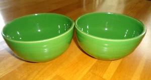 PAIR OF HOMER LAUGHLIN FIESTA “SHAMROCK” GREEN 22 oz. SMALL BISTRO BOWL - Picture 1 of 7