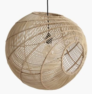 Deckenlampe Luna Rattan Organic Natural Natur 50 x 50 x 52  cm Handarbeit  - Bild 1 von 6