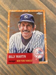 2022 Topps Chrome Platinum Billy Martin #133 Orange Refractor /25 Yankees