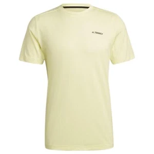 adidas MEN'S TERREX TIVID T-SHIRT TEE YELLOW WALKING HIKING GYM TRAINING NEW OG - Picture 1 of 8