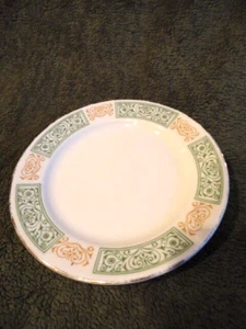 Homer Laughlin Best China MD Restaurantware Green & Gold Saucer Vintage - Picture 1 of 7