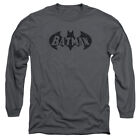 Batman Crackle Bat Licensed Mens Long Sleeve Graphic Tee Shirt Sm 3Xl
