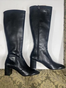 Stuart Weitzman YULIANA 60 KNEE-HIGH ZIP BOOT, SIZE 10.5 BLACK - READ - Picture 1 of 11