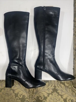 BOTA Stuart Weitzman YULIANA 60 CREMALLERA HASTA LA RODILLA, TALLA 10.5 NEGRA - LEER Foto 1 de 4